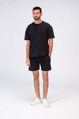 تي شيرت ميلتون رجالي كاجوال كبير الحجم مصنوع من قماش قابل للتهوية