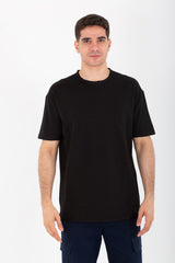 Mens Oversize Basic Plain T-shirt With Short Sleeves And A Round Neck