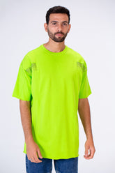 تي شيرت رجالي دائري كبير الحجم بتصميم بسيط وعصري