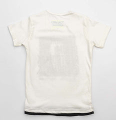Boy's Printed Cotton T-shirt With Crew Neck