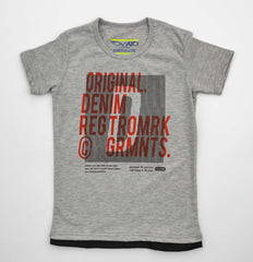 Boy's Printed Cotton T-shirt With Crew Neck