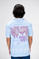 تي شيرت رجالي كبير الحجم مطبوع برقبة دائرية وأكمام قصيرة