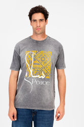 Men's Printed Half Sleeve Oversized Washed T-shirt