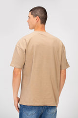 Men's Summer Melton Graphic Print Short Sleeve Oversized Half Sleeve T-Shirt