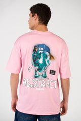 Men's Oversized Printed Round Neck T-Shirt