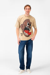 Men's Oversized Graphic Print Short Sleeve Crew Neck T-Shirt