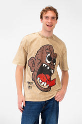 Men's Oversized Graphic Print Short Sleeve Crew Neck T-Shirt