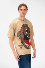 Men's Oversized Graphic Print Short Sleeve Crew Neck T-Shirt