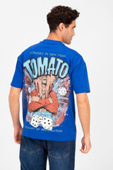 Men's Tomato Graphic Print Regular Fit T-Shirt