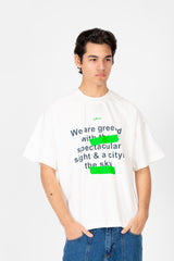 Men's Oversized Crew Neck Printed T-Shirt