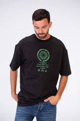 Mens Oversize Printed Half Sleeve T-shirt With Comfortable Cotton Material