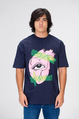 Men's printed Oversized T-shirt With Short Sleeves Made Of Summer Melton Material