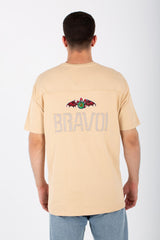 Mens Oversize T-shirt With Bravo Print On The Back And Comfortable Cotton Material