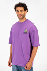 Men's Summer Graphic Print Oversized Round Neck Short Sleeve T-Shirt