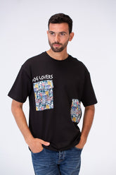 Mens Round Oversize Casual Short Sleeve T-Shirt