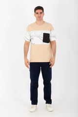 Mens Oversized Half sleeves T-shirt With A Round Neck And A Front Pocket