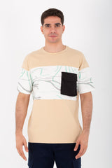 Mens Oversized Half sleeves T-shirt With A Round Neck And A Front Pocket