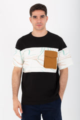 Mens Oversized Half sleeves T-shirt With A Round Neck And A Front Pocket