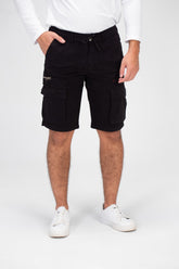 Men's Gabardine Short With Elastic Waistband Side Pockets And A Trendy Cut