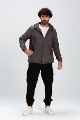 Men's Casual Full Zipper Waterproof Back Printed Jacket With Unique Style