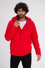 Men's Casual Full Zipper Back Printed Waterproof Basic Side Pockets Jacket With Unique Style