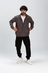 Men's Casual Full Zipper Front & Back Printed Waterproof Jacket With Unique Style