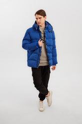 Men's Casual Puffer Camouflage Full Zipper & Buttons Hooded Waterproof Jacket With Unique Style