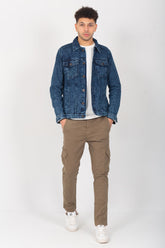 Men's Denim Casual Slim Fit Jackets With Side & Front Pockets
