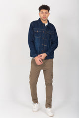 Men's Denim Casual Slim Fit Jackets With Side & Front Pockets