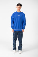 سويت شيرت رجالي كبير الحجم برقبة دائرية وقصة عصرية