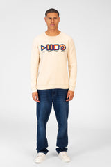 سويت شيرت رجالي برقبة دائرية وطبعة أمامية