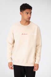 سويت شيرت رجالي مطبوع برقبة دائرية مصنوع من مادة ميلتون