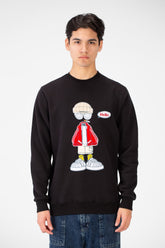 سويت شيرت رجالي برقبة مستديرة وطبعة أمامية