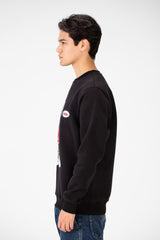 سويت شيرت رجالي برقبة مستديرة وطبعة أمامية