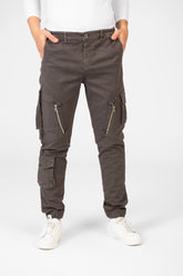 Men's Slim Fit Gabardine Sherwal Pants With Front Zip Pockets