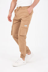 Mens Gabardine Pants With Elastic Waistband And Modern Side Pockets