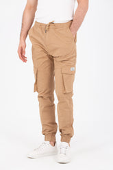 Mens Gabardine Pants With Elastic Waistband And Modern Side Pockets