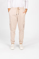 بنطلون شروال جبردين رجالي بحزام خصر مطاطي وجيوب جانبية