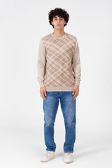 Men's Round Neck Long Sleeves Pullover Made Of Cotton Material