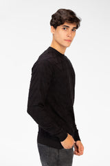 Men's Round Neck Pullover With Long Sleeves