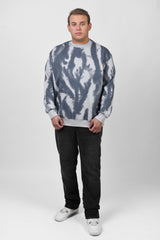 Men's Big Size Long Sleeve Round Neck Printed Sweatshirt