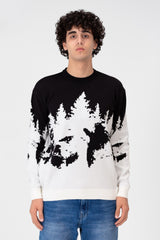 Men's Printed Crew Neck Regular Fit Pullover