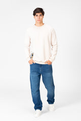 سويت شيرت رجالي برقبة دائرية بألوان أساسية