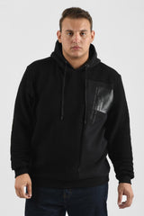 Men's Regular Fit Hoodie Big Size Melton Basic Padded Sweatshirt