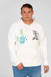 Men's Big Size Printed Sweatshirt With Kangaroo Pocket