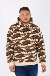 Men's Big Size Army Hoodie Sweatshirt With Full Print And Melton Material
