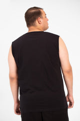 Men's Big Size Tomato Summer Sleeveless T-Shirt With Modern Front Print