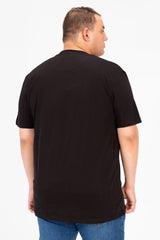 تي شيرت رجالي بمقاس كبير بأكمام قصيرة ورقبة دائرية وطبعة جرافيكية