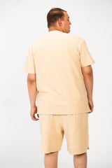 Men's Big Size Outfit Half Sleeved T-shirt And Short Made Of Comfortable Practical Material