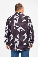 Men's Big Size Printed Long Sleeve Shirt